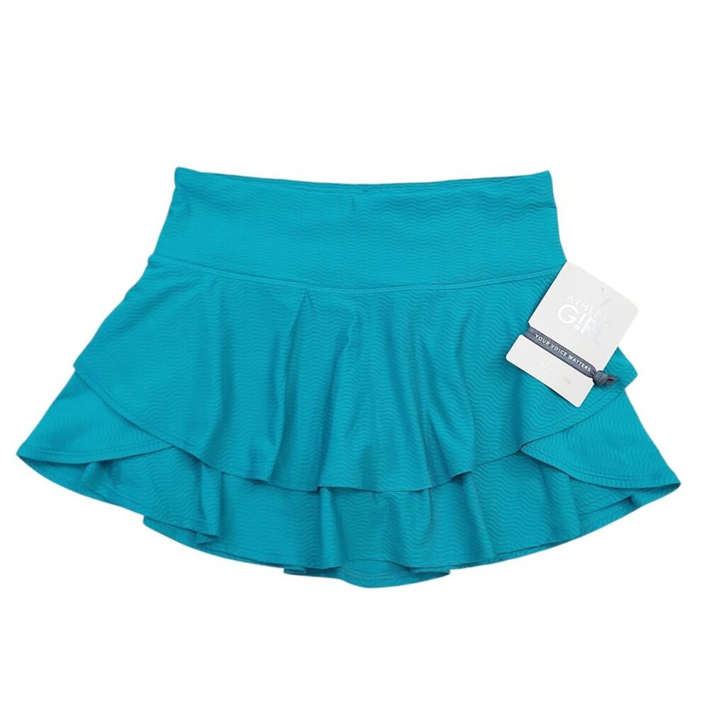 Athleta Girl Skort Girls L/12 Turquoise Athletic Tennis Skirt Performance Lined